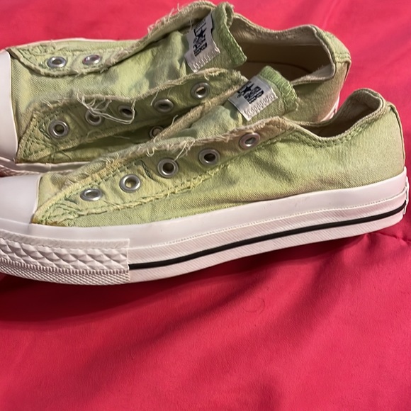 CONVERSE ALL STAR  LIME GREEN SLIP ON SNEAKER - Picture 3 of 6